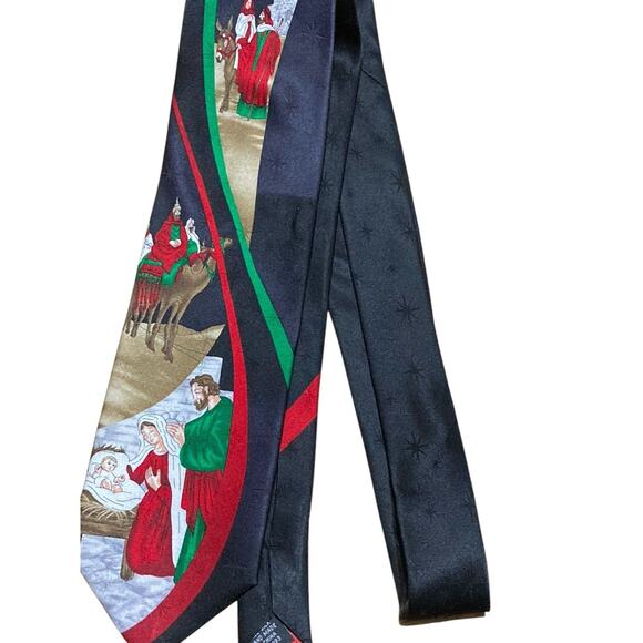 Men's Tie Holiday Traditions By Hallmark Christmas Manger - Picture 1 of 8